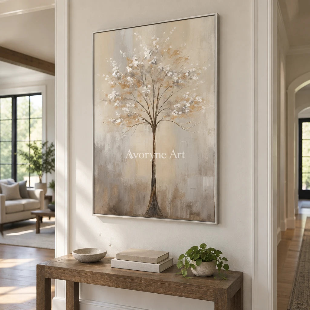 Aster Ground: White Blossom Relief — entry silver
