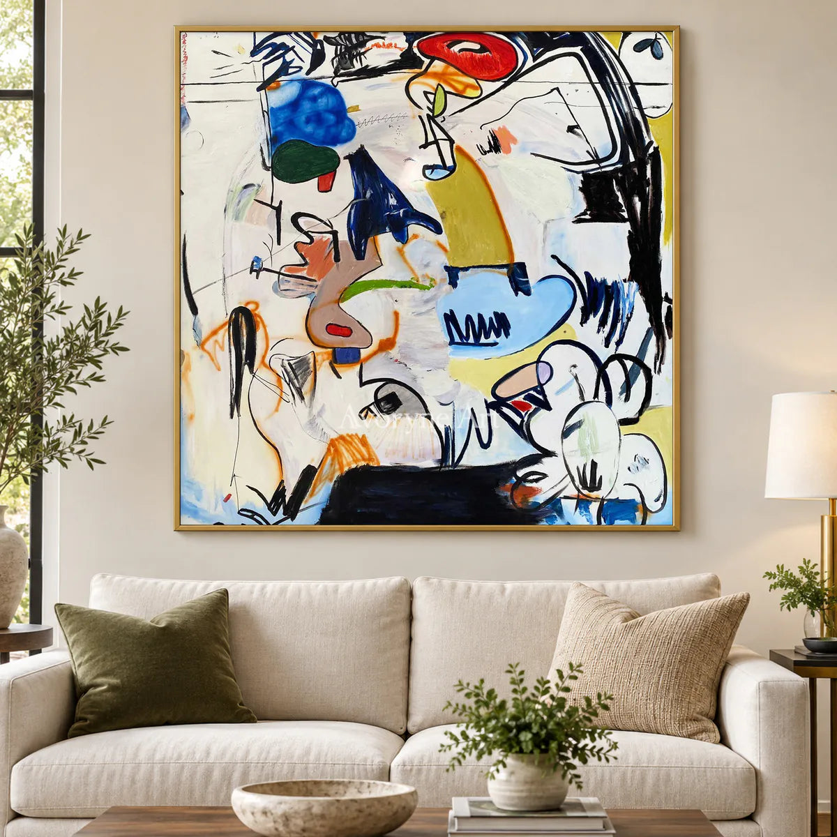 Unscripted Profiles: White Cubist Graffiti Portrait Wall Art — living gold