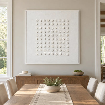 Aven Chalk Constellation: White Dotted Texture — dining white