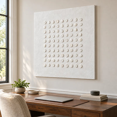 Aven Chalk Constellation: White Dotted Texture — office frameless