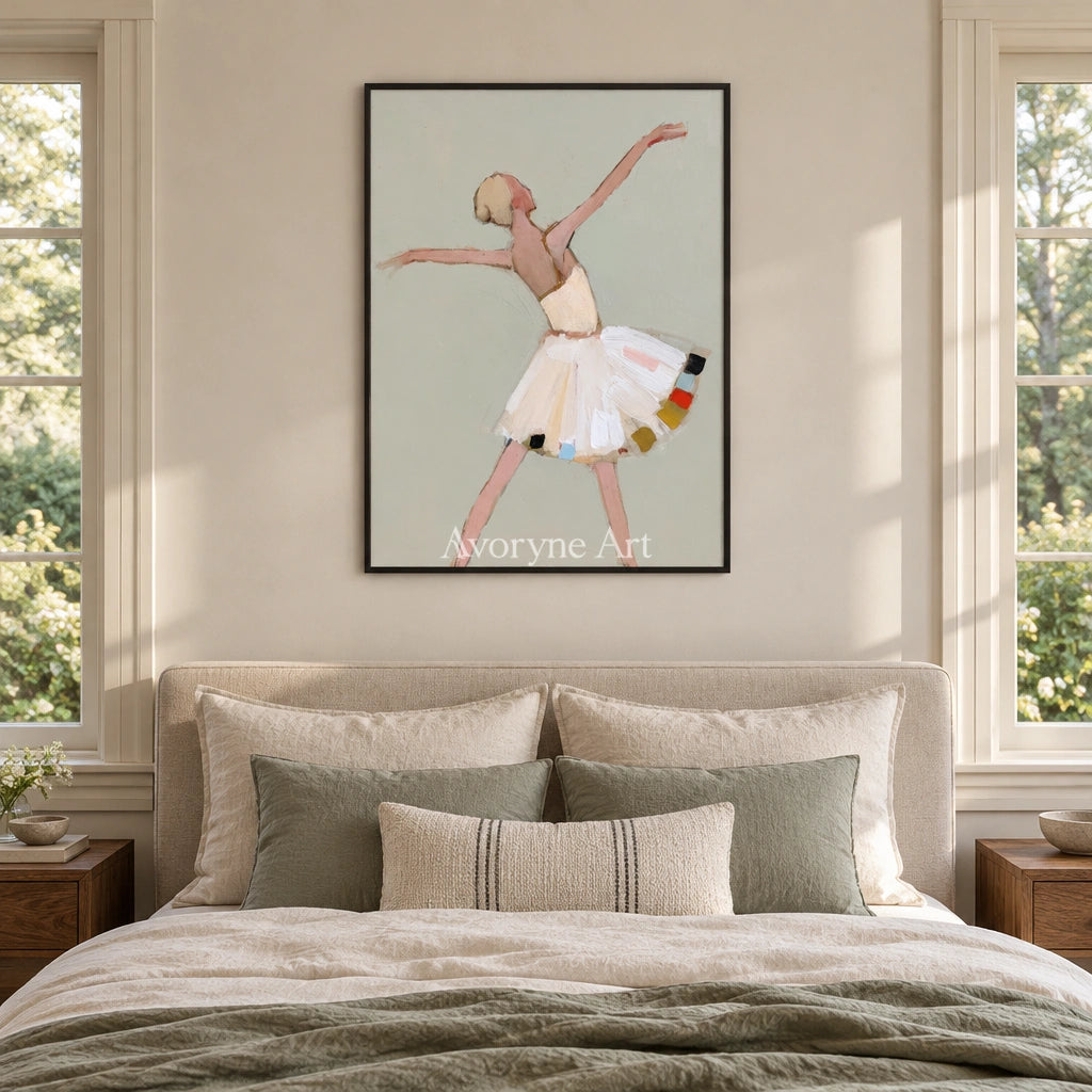 Ivory Gentle Gesture: White Dress Dancer — bedroom black