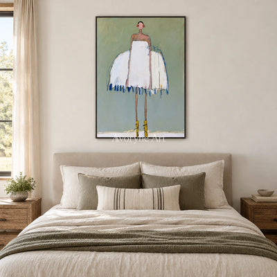 Ivory Amber Cadence: White Dress Dancer — bedroom black