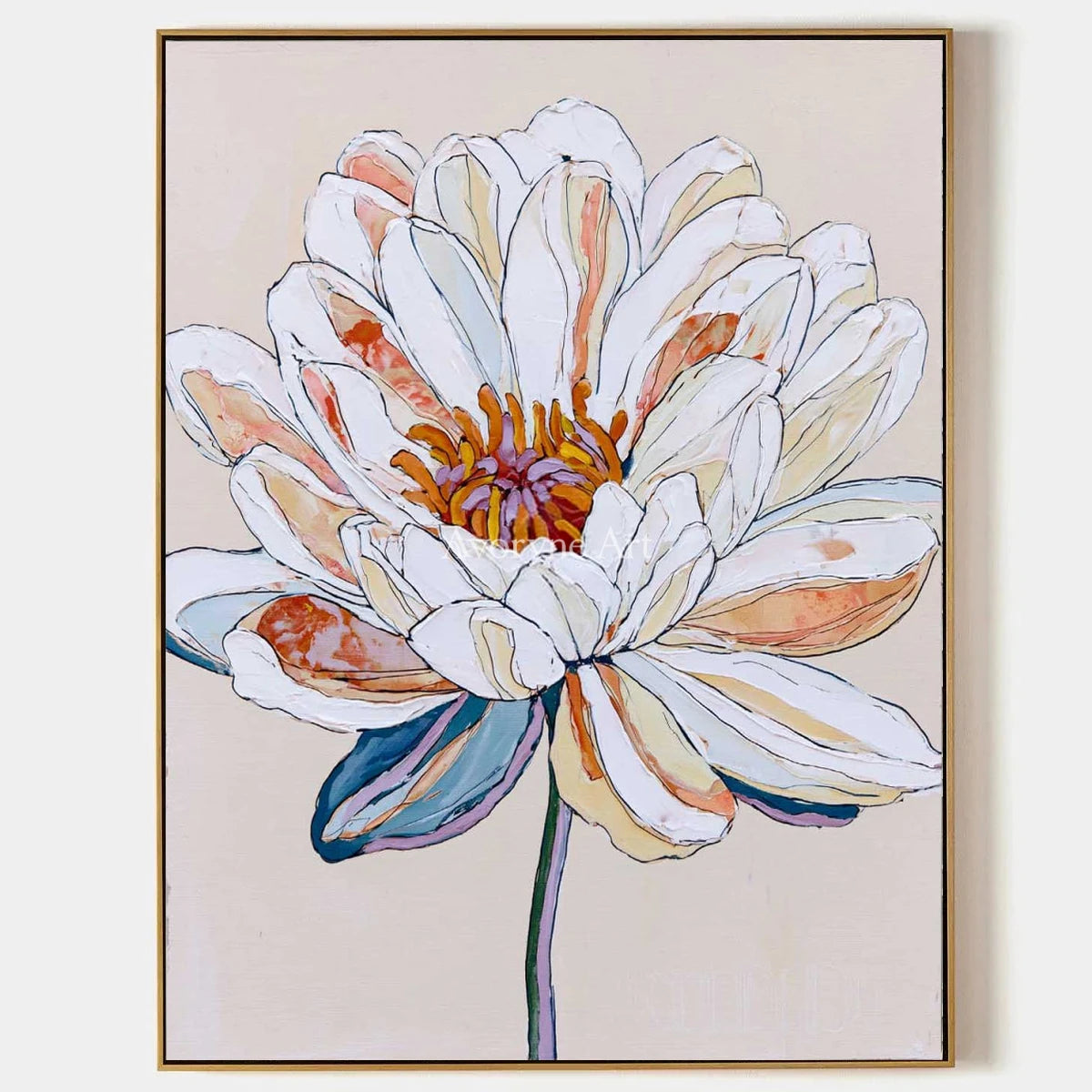Ivory Tender Poem: White Floral Art — primary