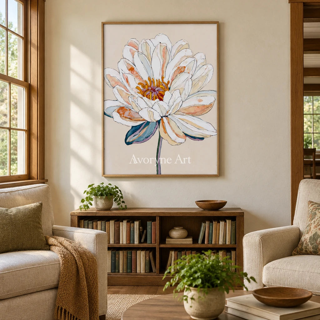 Ivory Tender Poem: White Floral Art — villa wood
