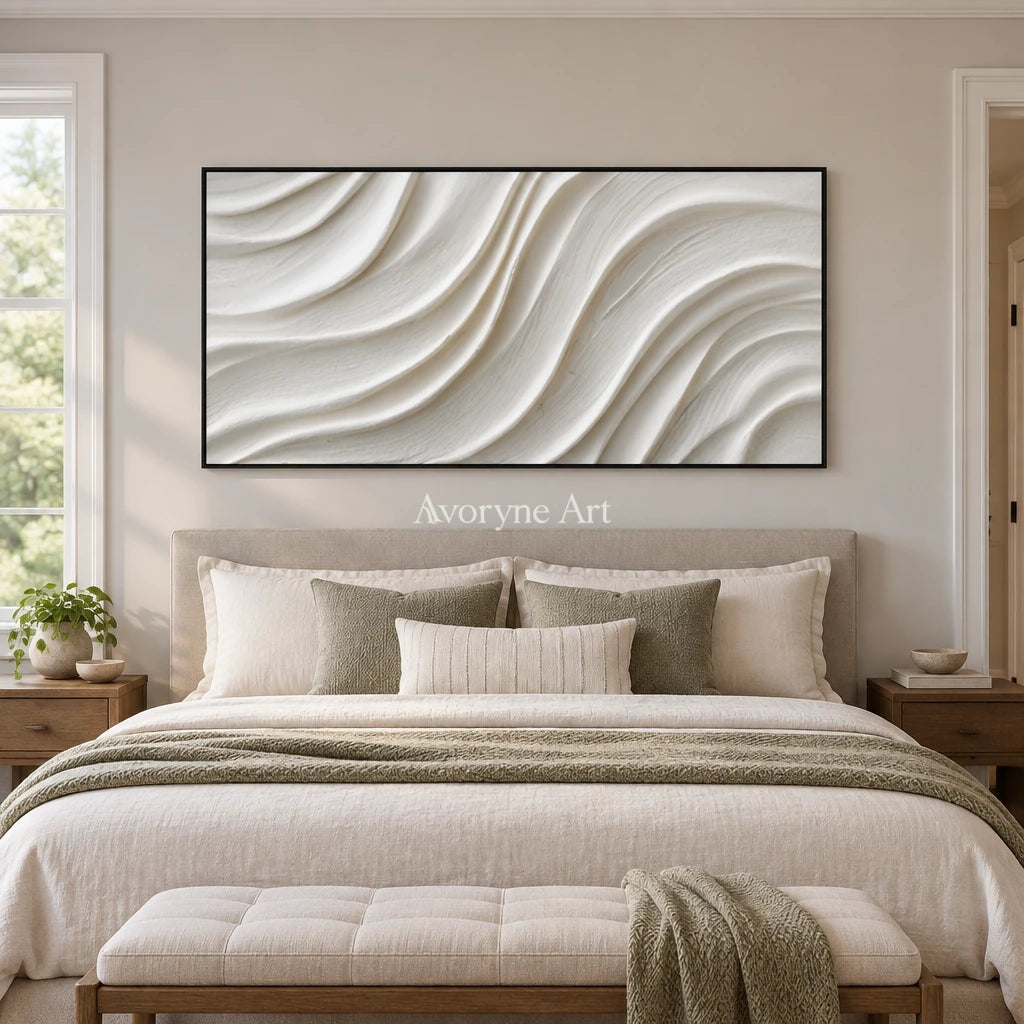 Aster Clover: White Flow Relief — bedroom black