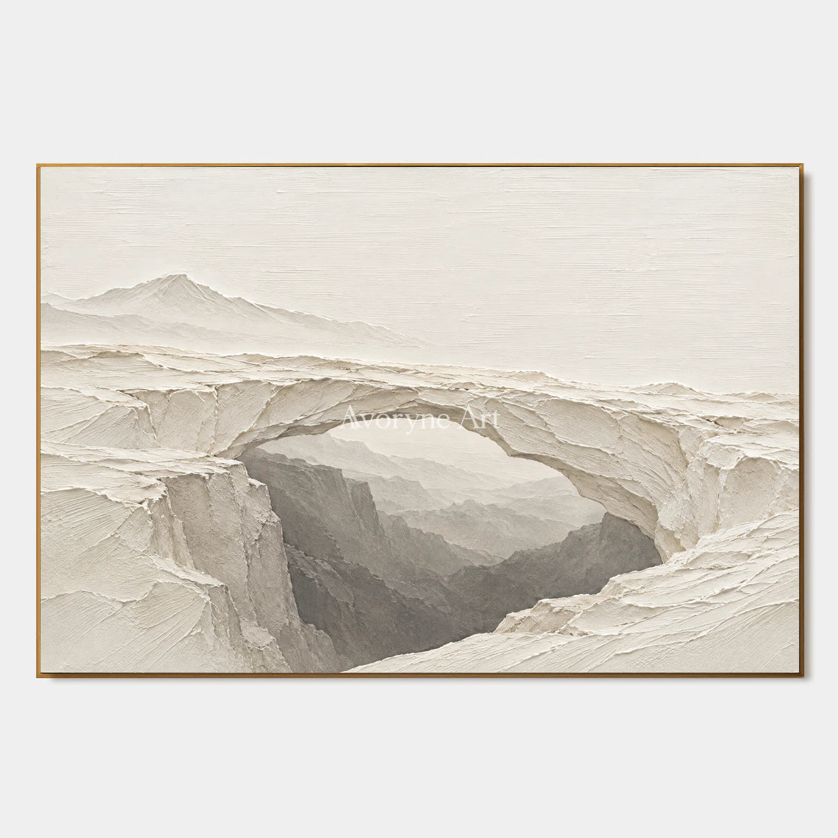 Stonebridge Quiet: White Landscape Relief Wall Art — primary