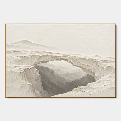 Stonebridge Quiet: White Landscape Relief Wall Art — primary