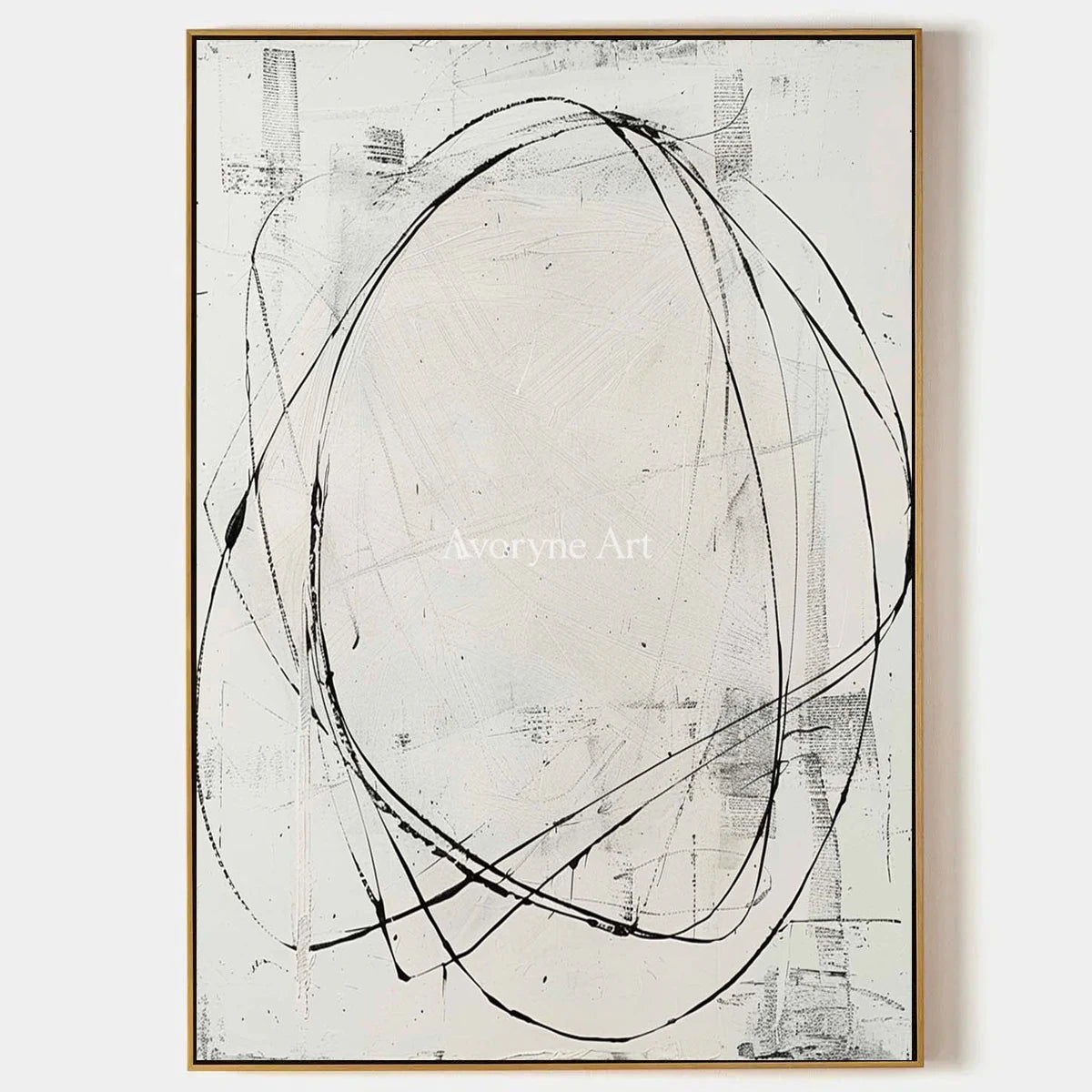 Open Cadence: White Minimalist Line Wall Art — primary