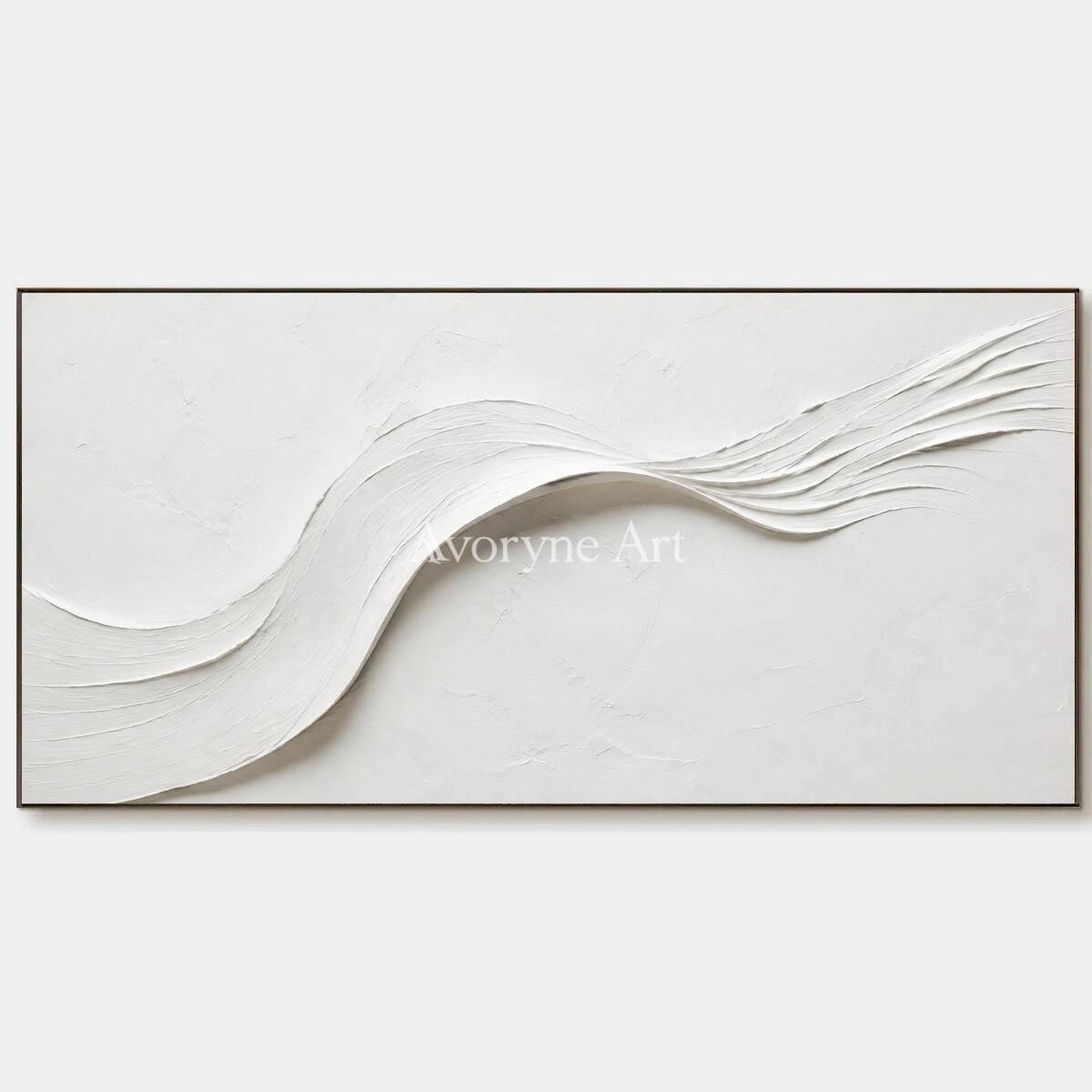 White Drift: White Minimalist Panoramic Texture Art - main