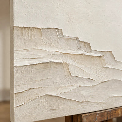 Alpine Counterpoint: White Mountain Diptych Wall Art — detail easel