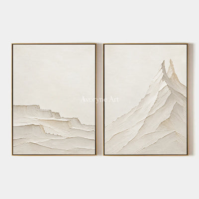 Alpine Counterpoint: White Mountain Diptych Wall Art — primary