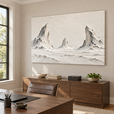 Three Summits: White Mountain Landscape Wall Art — office frameless