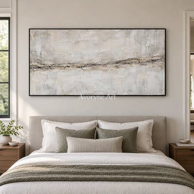 Chalk Fault: White Panoramic Texture Art — bedroom black