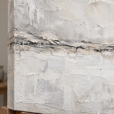 Chalk Fault: White Panoramic Texture Art — detail easel