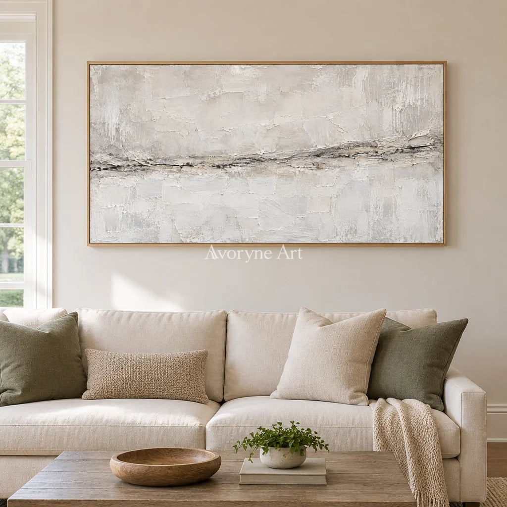 Chalk Fault: White Panoramic Texture Art — villa wood