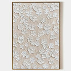 Petal Reverie: White Sculptural Floral Wall Art — primary