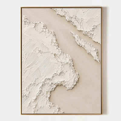 Weathered Passage: White Texture Abstract Wall Art — primary