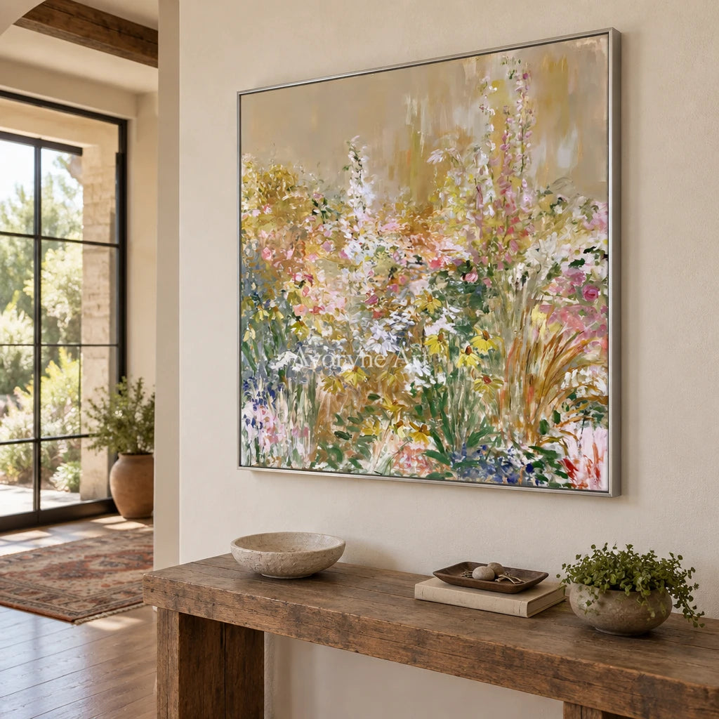 Ivory Quiet Drift: Wildflower Garden Art — entry silver