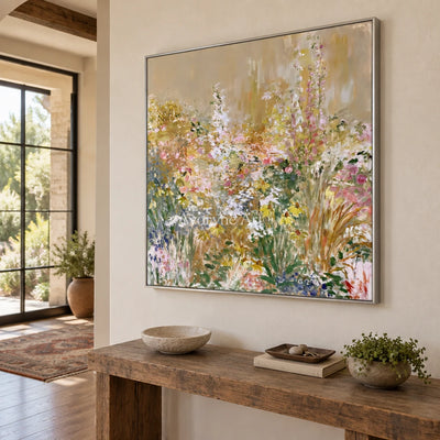 Ivory Quiet Drift: Wildflower Garden Art — entry silver