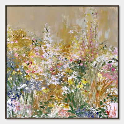 Ivory Quiet Drift: Wildflower Garden Art — primary