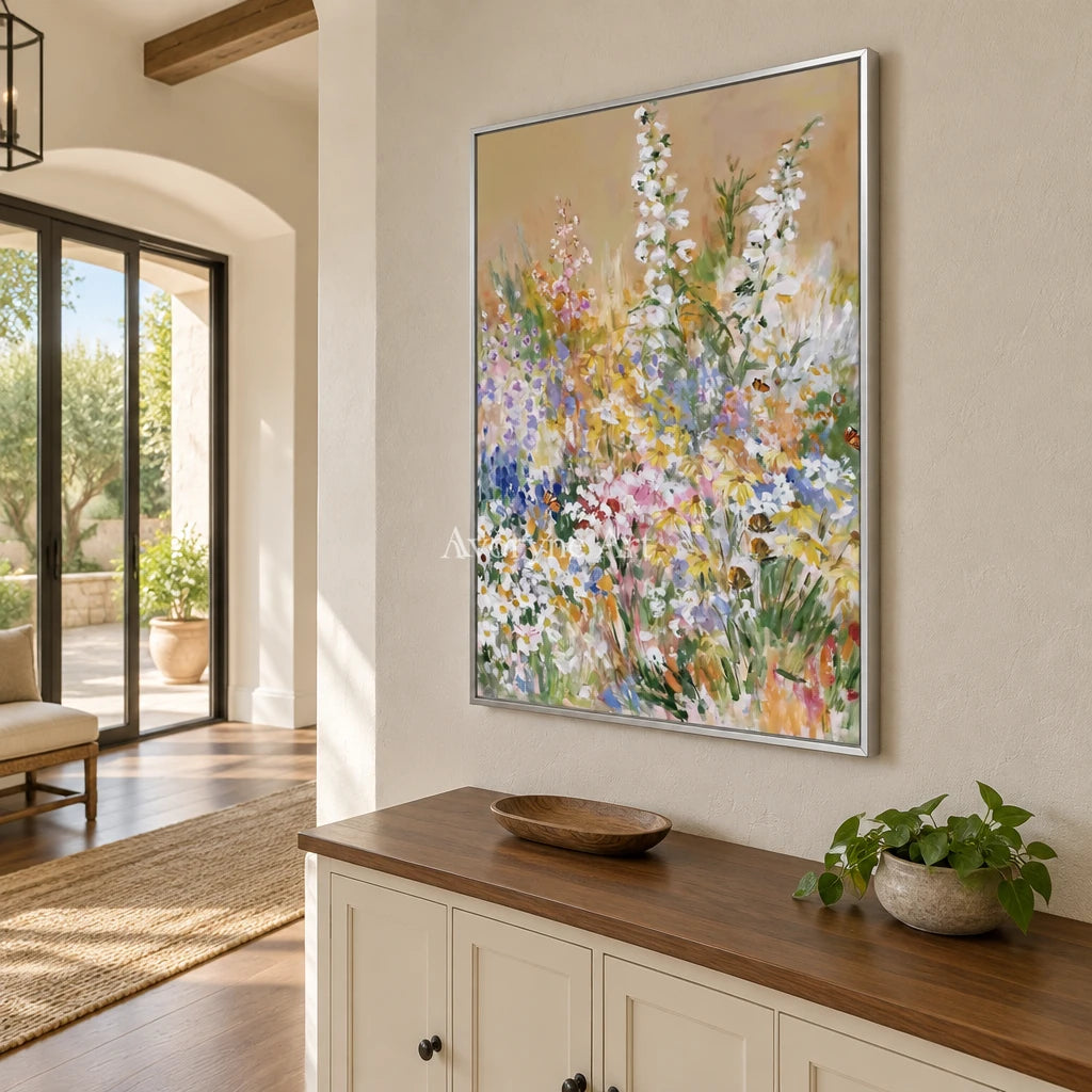 Ivory Quiet Interval: Wildflower Garden Art — entry silver