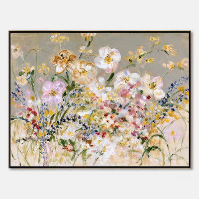 Ivory Quiet Reverie: Wildflower Garden Art — primary