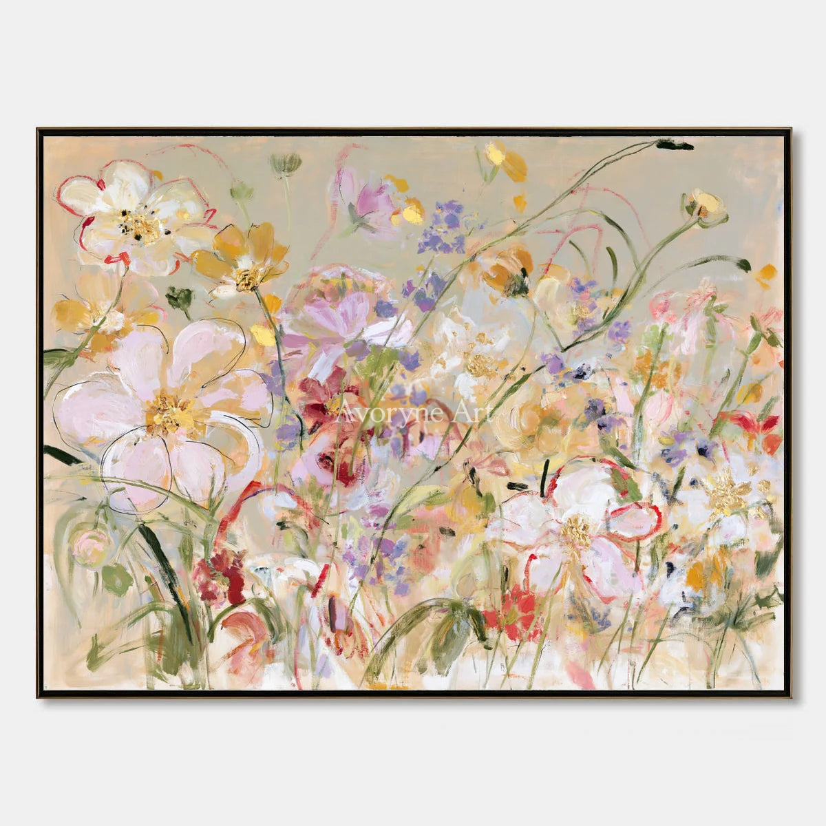 Ivory Quiet Verse: Wildflower Garden Art — primary