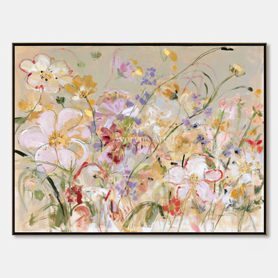 Ivory Quiet Verse: Wildflower Garden Art — primary