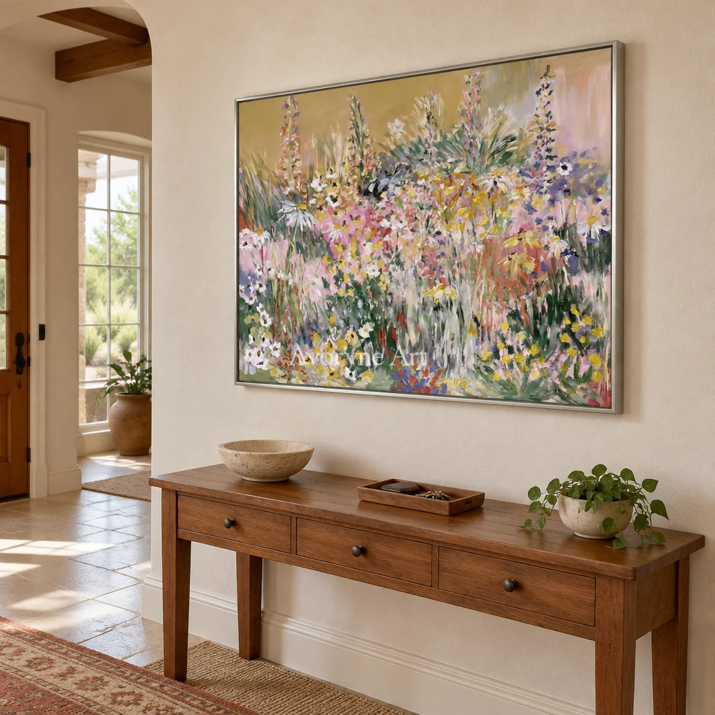 Ivory Quiet Cadence: Wildflower Garden Art — entry silver