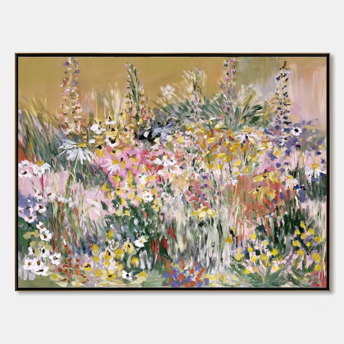 Ivory Quiet Cadence: Wildflower Garden Art — primary