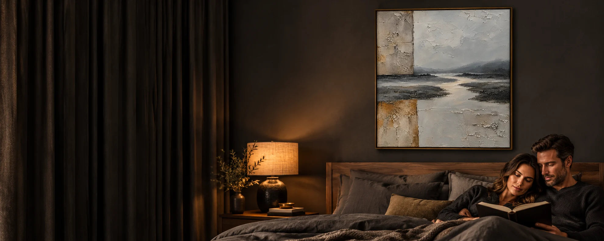 Weathered Reach: Neutral Layered Abstract Wall Art